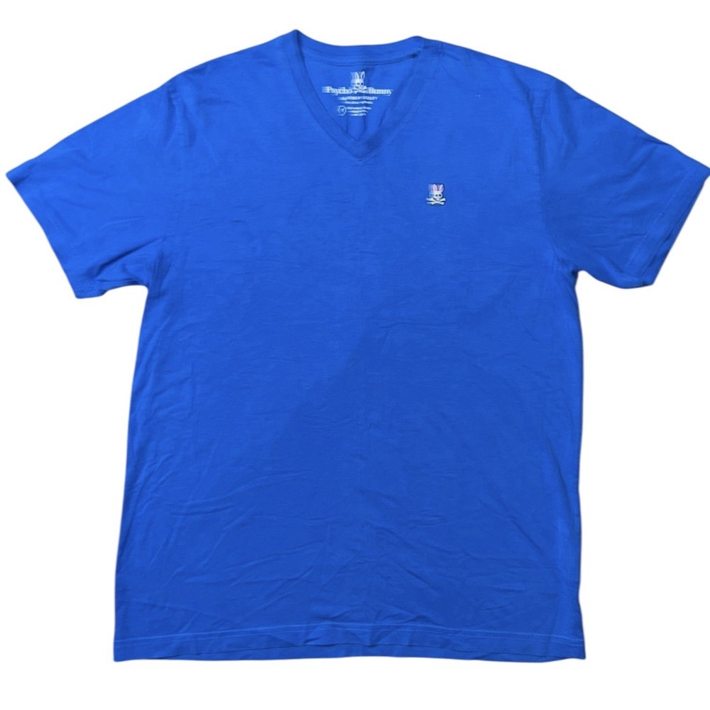 NWT Psycho Bunny Men's 2013 Classic Blue Small‎ Shirt V-Neck Cotton Polyester